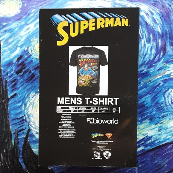SUPERMAN 2001 DC Comics Lg T-Shirt In Collectible Metal Box New Unopened 2010 - Picture 2 of 16